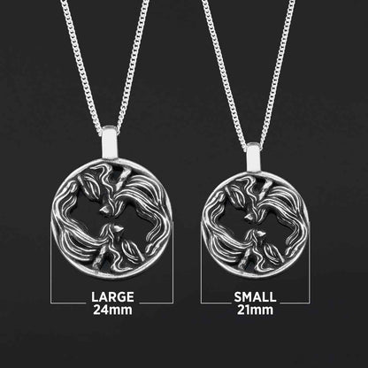 Gemini Pendant, Sterling Silver Gemini Necklace, Handmade Gemini Jewelry, Horoscope Gemini Necklace