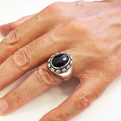 Special Design Gemstone Men Ring