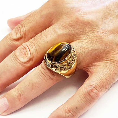 Gemstone Men Silver Ring
