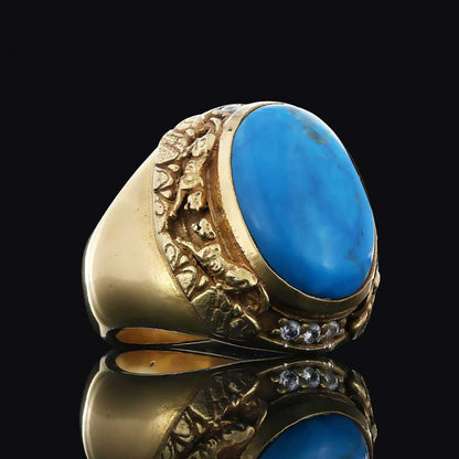Gemstone Men Silver Ring