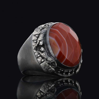 Gemstone Men Silver Ring