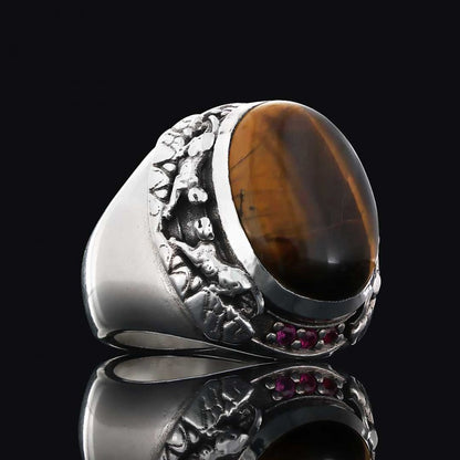 Gemstone Men Silver Ring