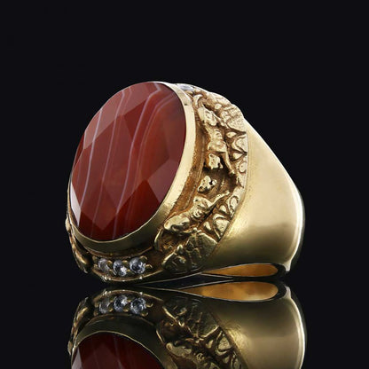 Gemstone Men Silver Ring
