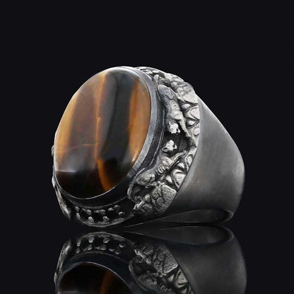 Gemstone Men Silver Ring