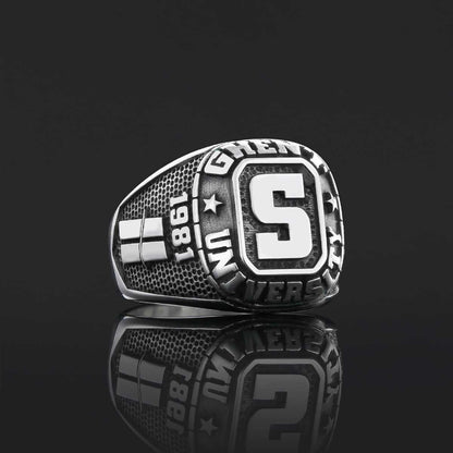 Hammund High School Ring, University Graduation Ring, Class Ring, College Class Ring