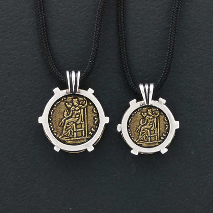 Handmade Antoninus Pius Aureus Roma Coin Women Pendant