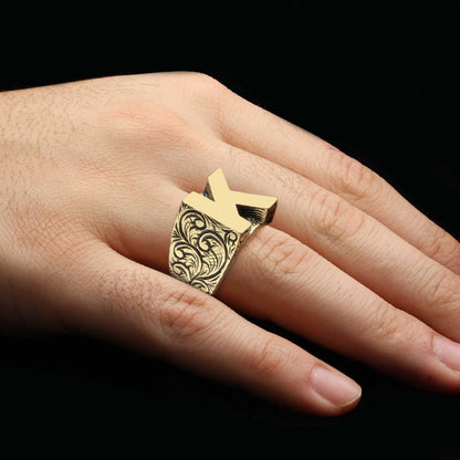 Handmade Celtic Sterling Silver Letter K Ring
