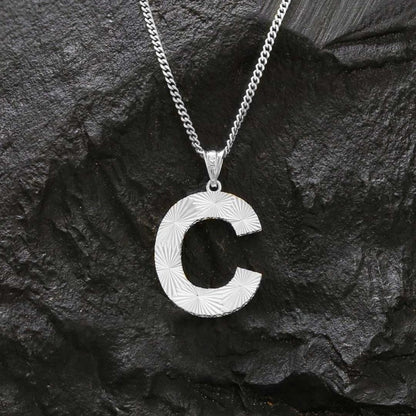 Handmade Custom Design Silver Letter Monogram C Pendant