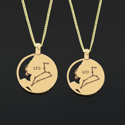 Handmade Leo Pendant, Sterling Silver Leo Necklace, Leo Jewelry, Horoscope Leo Necklace