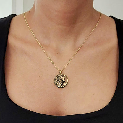 Handmade Leo Pendant, Sterling Silver Leo Necklace, Leo Jewelry, Horoscope Leo Necklace
