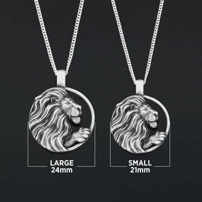 Handmade Leo Pendant, Sterling Silver Leo Necklace, Leo Jewelry, Horoscope Leo Necklace