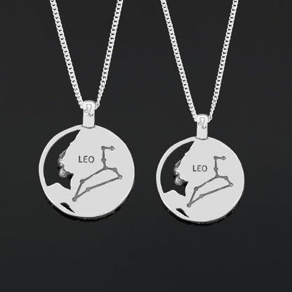 Handmade Leo Pendant, Sterling Silver Leo Necklace, Leo Jewelry, Horoscope Leo Necklace