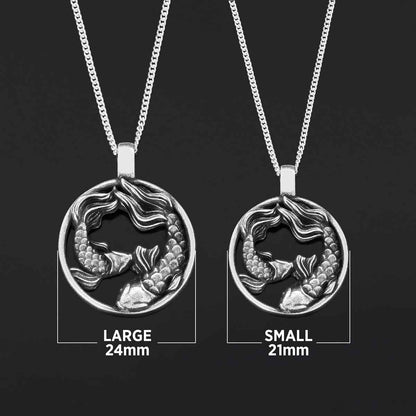 Handmade Pisces Pendant, Sterling Silver Pisces Necklace, Pisces Jewelry, Horoscope Pisces Necklace