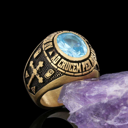 Handmade Rose Crucis Silver Ring, Amorc Jewelry, Special Design Amorc Ring, Rose Crucis Ring