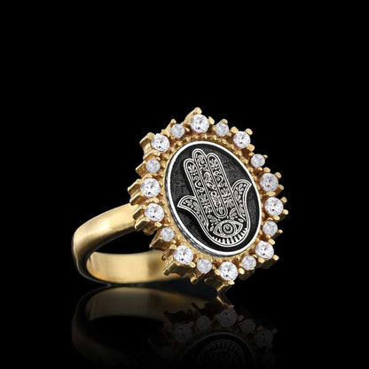 Handmade Special 925 Sterling Silver Hamsa Women Ring
