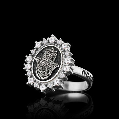 Handmade Special 925 Sterling Silver Hamsa Women Ring