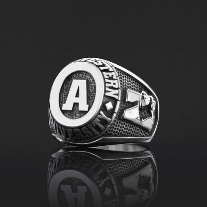 Handmade University Ring, Custom High School Graduation Ring, Class Ring, College Class Ring