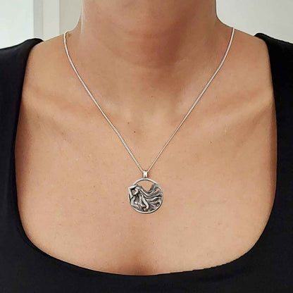 Horoscope Virgo Necklace, Handmade Virgo Pendant, Sterling Silver Virgo Necklace, Virgo Jewelry