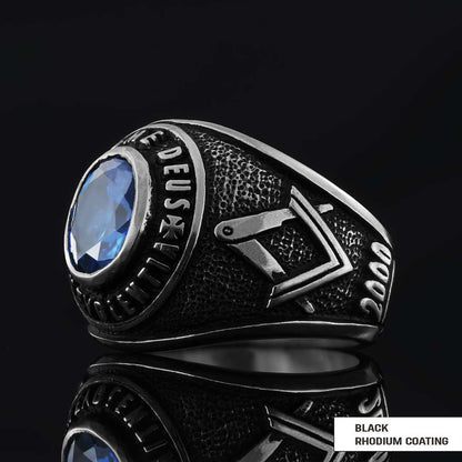 In Nome Deus Benevolentia Masonic Ring, Freemason Ring, Master Mason Rings