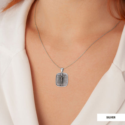 Jesus Cross Necklace, Silver Cross, Jesus Christ Cross Necklace, Catholic Cross, Jesus cross necklace, Religious Jewelry