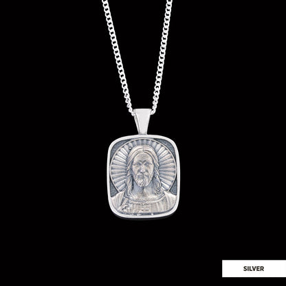 Jesus Necklace, Christ Necklace, Faith Jewelry, Sun and Christian Jewelry, Religious Accessory, Gift for Her