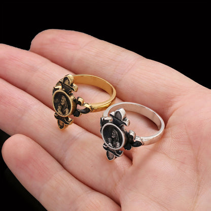 Jesus Ring, Gold Plated Jesus Jewelry, Silver Religious Ring, Christian Women Ring, Religious Gift