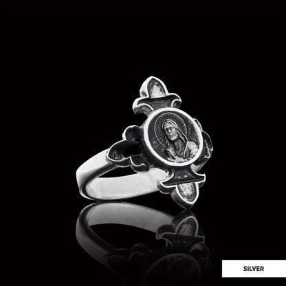 Jesus Ring, Gold Plated Jesus Jewelry, Silver Religious Ring, Christian Women Ring, Religious Gift