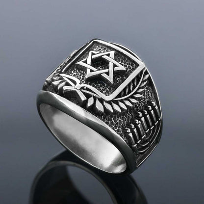 Star of David with Chai Ring