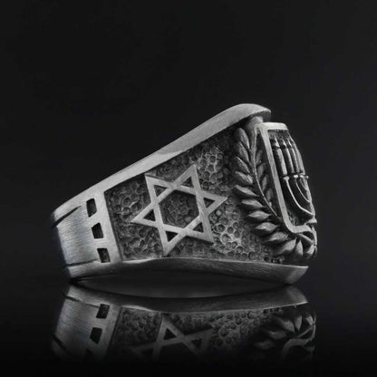 Menograh Isolated Silver Ring