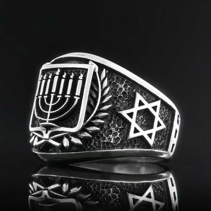 Menograh Isolated Silver Ring