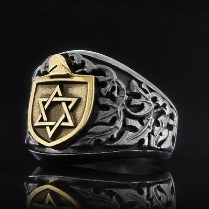 925 Sterling Silver Magen David Jewish Ring