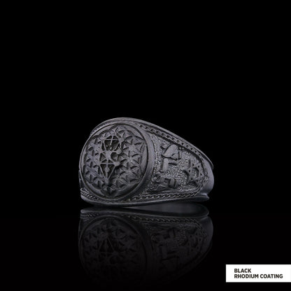 Kabbalah Silver Ring, Kabbalah Ring, Adonai Ring, Kabbalah Jewelry, Star Kabbalah Ring, Religious Gifts