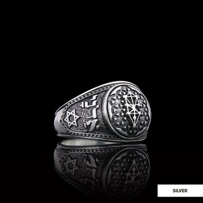 Kabbalah Silver Ring, Kabbalah Ring, Adonai Ring, Kabbalah Jewelry, Star Kabbalah Ring, Religious Gifts
