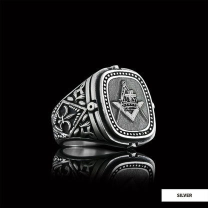 Knights Templar Masonic Ring, Celtic Lodge Masonic Ring, Signet Mason Ring, Mason Jewelry