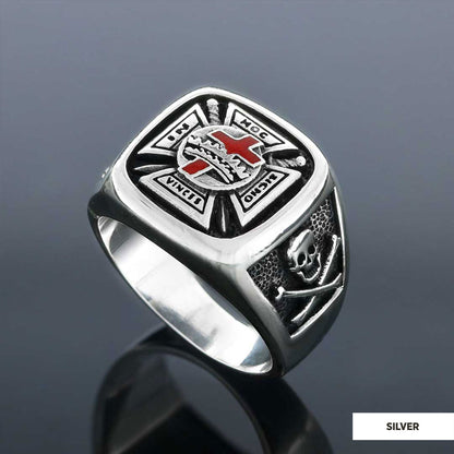 Knights Templar Masonic Ring, Signet Mason Ring, Mason Jewelry