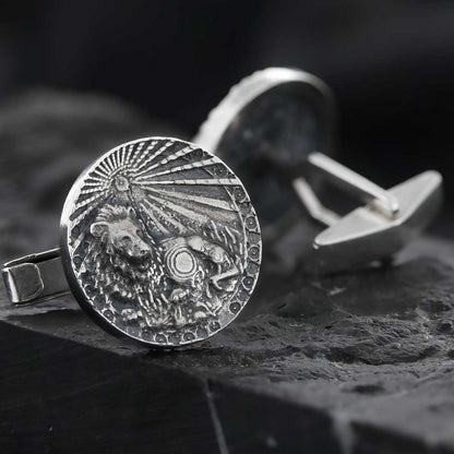 Sterling Silver Leo Horoscope Cufflink