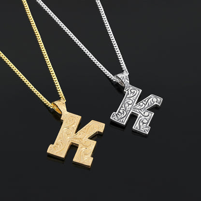 Letter  Handmade Special Design 925 Sterling Silver Monogram K Necklace