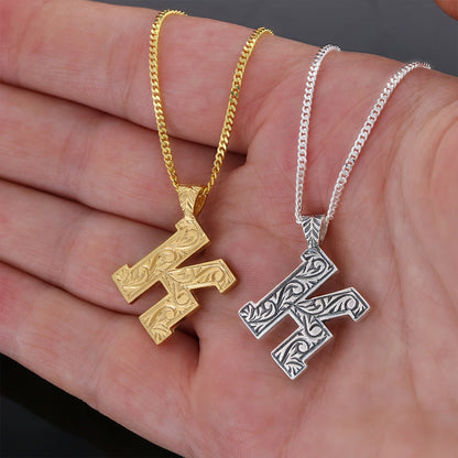 Letter  Handmade Special Design 925 Sterling Silver Monogram K Necklace