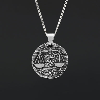 Libra Pendant, Zodiac Jewelry, Astrological Necklace, Personalized Gift