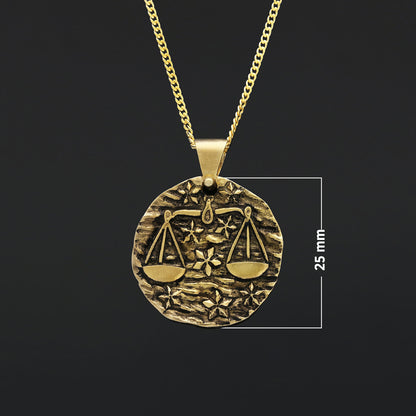 Libra Pendant, Zodiac Jewelry, Astrological Necklace, Personalized Gift