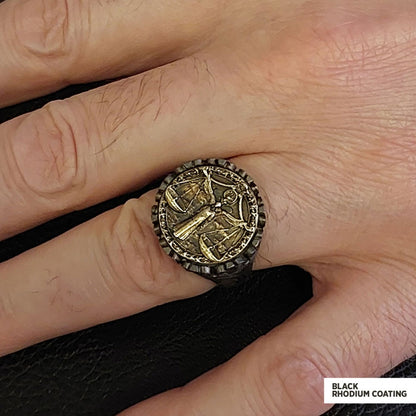 Libra Sign Ring, 925 Sterling Silver Libra Sign Ring