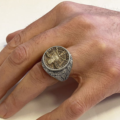 Libra Zodiac Silver Ring