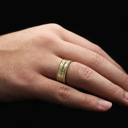 Live together Motto Band Ring