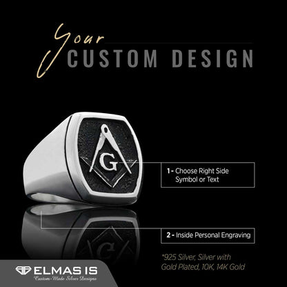 Lodge Masonic Ring, Masonic Rings, Freemason Ring, Free Mason Ring, Mens Masonic Rings, Masonic Jewelry