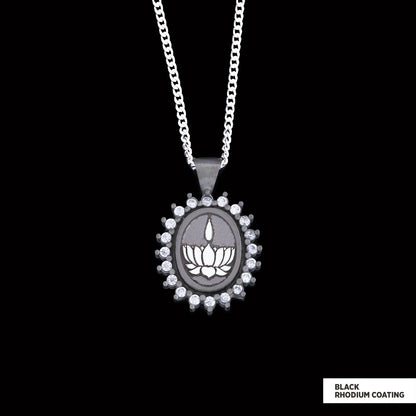 Lotus Flower Necklace, Buddhist Symbol Necklace, Stoned Buddhist Necklace, Lotus Jewelry, Women's Gift Accessory