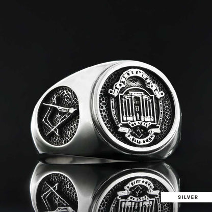 Masonic Ring, Custom Masonic Ring for Men, Master Mason Signet Ring