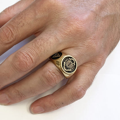 Masonic Ring, Custom Masonic Ring for Men, Master Mason Signet Ring