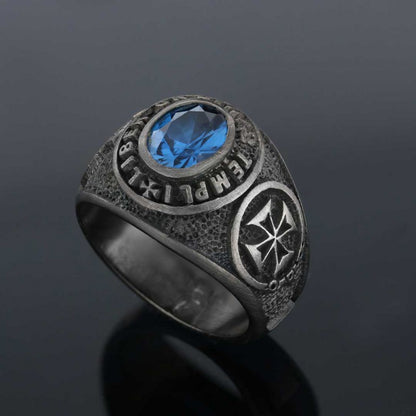 Masonic Silver Ring, Mystic Mason Ring, Mason's Emblem Ring