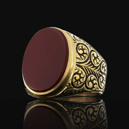 Men 925 Sterling Silver Ring With Unique Motif