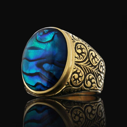 Men 925 Sterling Silver Ring With Unique Motif